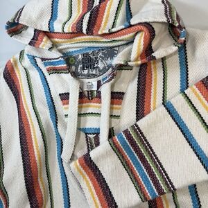 Vintage Original Senor Lopez Pullover Mexican Baja Hoodie XL Colorful Beachy Y2K